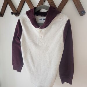Old Navy Kids' Maroon and Cream Hoodie